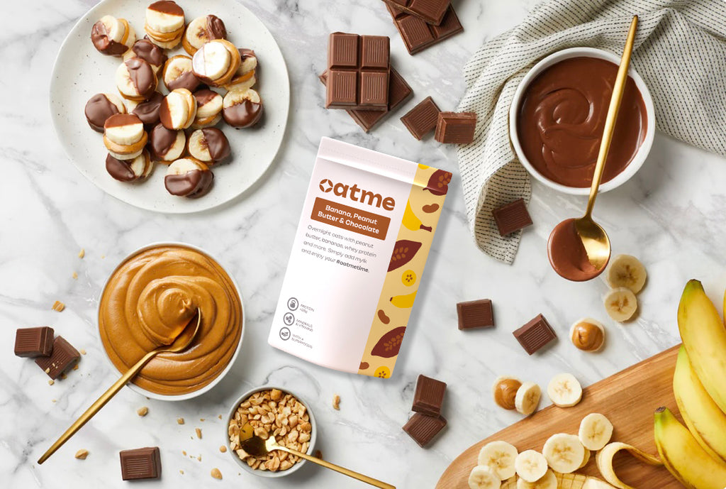 Банан, фъстъчено масло и шоколад